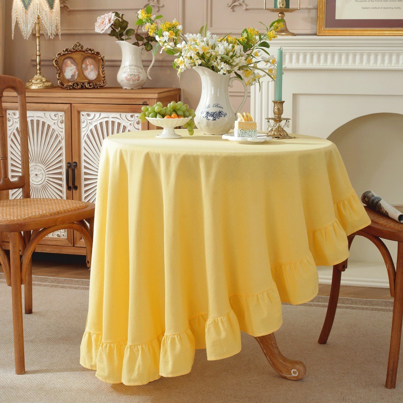 Solid Color Round Tablecloth W - огляд і ціна Coffee Equipment At Home
